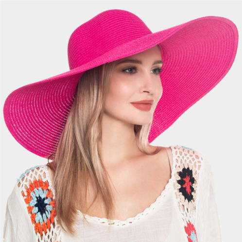 FASHNZFAB womens fashion solid straw sun hat