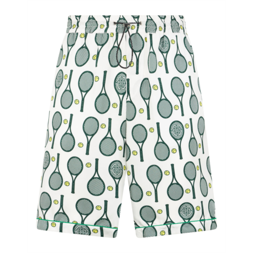 PHILIPP PLEIN silk drawstring shorts tennis