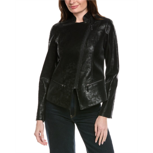 Joseph Ribkoff vegan leather jacket