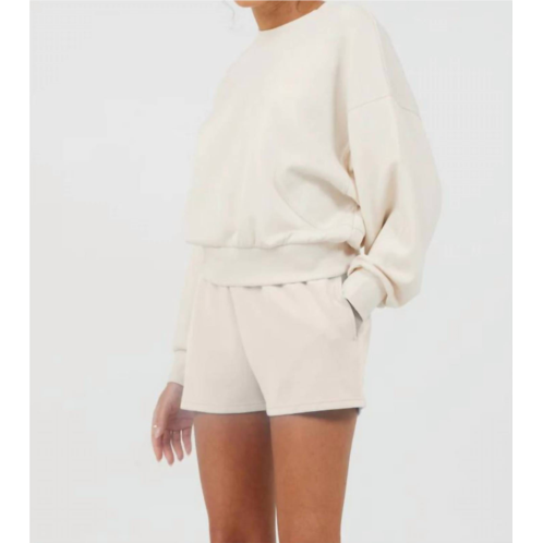 Vintage Havana south beach fleece crew in beige