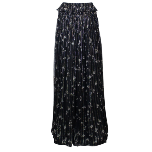 Amiri floral chiffon maxi skirt - black
