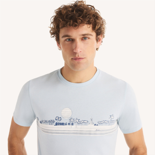 Nautica mens palm trees graphic t-shirt