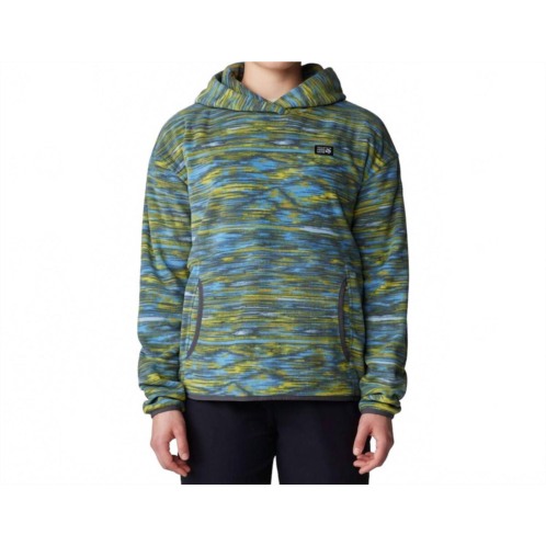 Mountain Hardwear microchill hoodie in nitric blue stria print