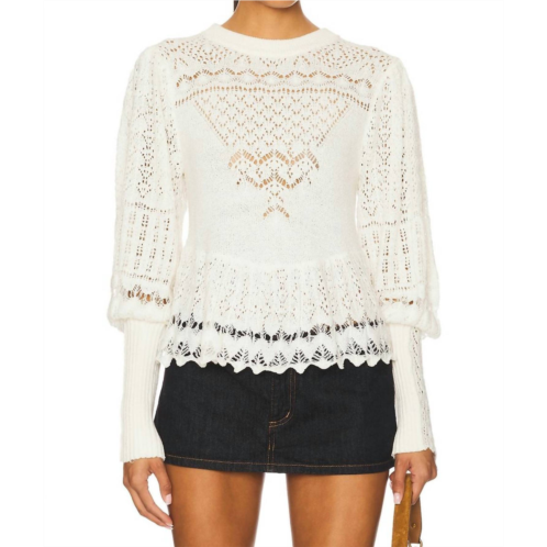 Free People lucinda sweater in ivory