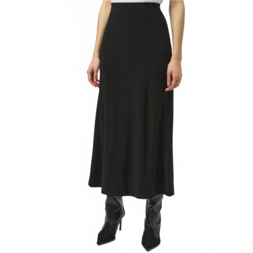 Joseph Ribkoff pull on back slit maxi skirt in black