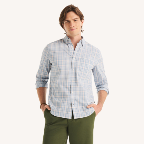 Nautica mens classic fit wrinkle-resistant plaid shirt