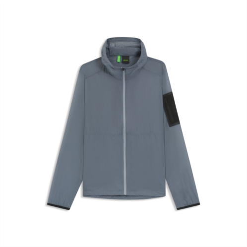 BOSS packable water-repellent jacket in lightweight ripstop fabric