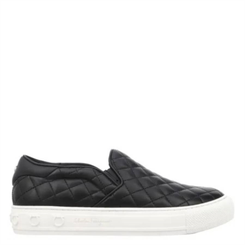 Salvatore Ferragamo Ferragamo borg leather slip-on sneakers