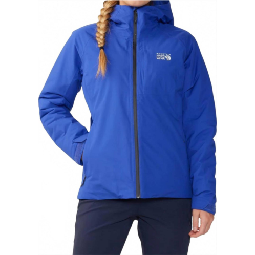 Mountain Hardwear stretch-ozonic insulated jacket in blue print