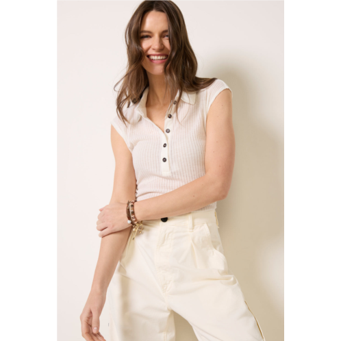 SANCTUARY womens everyday muse collared t-shirt