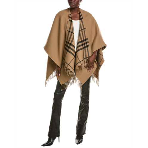 Burberry check wool poncho