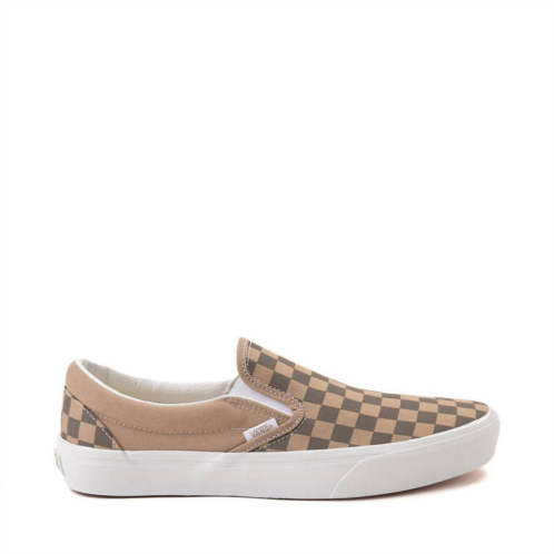Vans unisex classic slip-on sneaker in canvas block brown