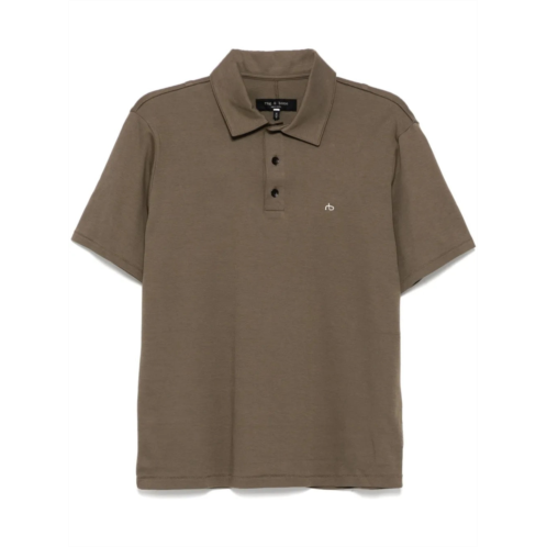 Rag & bone mens pure pima polo army