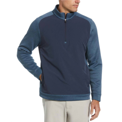 PGA TOUR quarter-zip fleece sweatshirt in mood blue heather