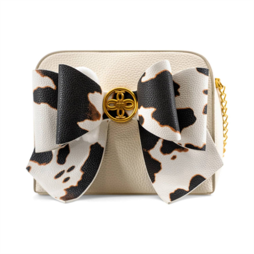 Like Dreams womens moo bow mini crossbody bag in ivory