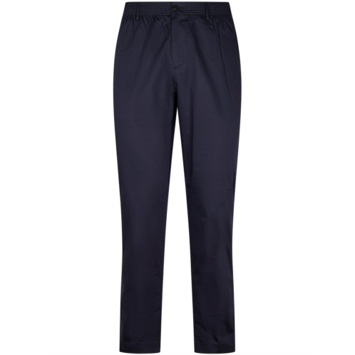 CELLAR DOOR tapered fit deep blue trousers with comfortable waistband