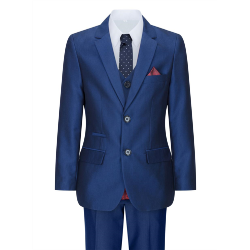 Oliver Tweed boys 3 piece shiny royal blue classic suit