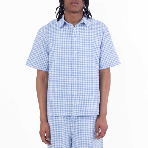 Marni seersucker short-sleeved checked shirt