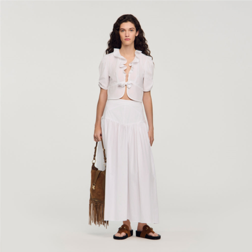 Sandro ruffled crop top