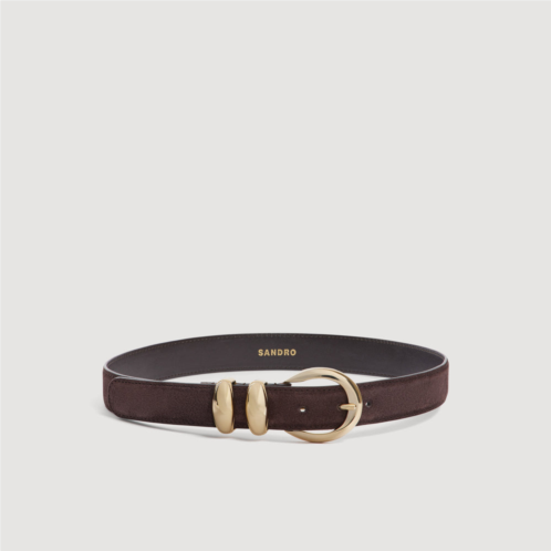 Sandro suede leather belt