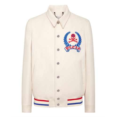 PHILIPP PLEIN bomber collar shirt