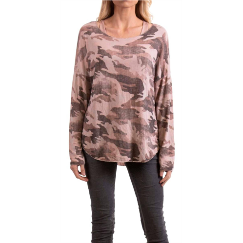 GIGI MODA vittoria camo sweater in pink