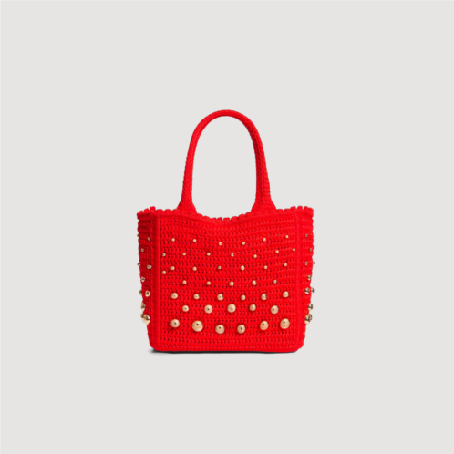 Sandro studded crochet bag