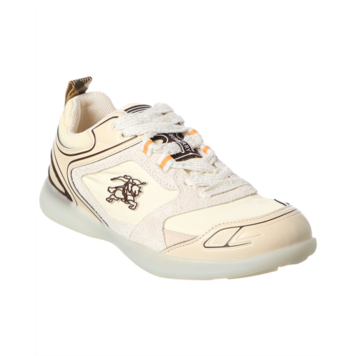 Burberry matrix spot canvas & leather sneaker