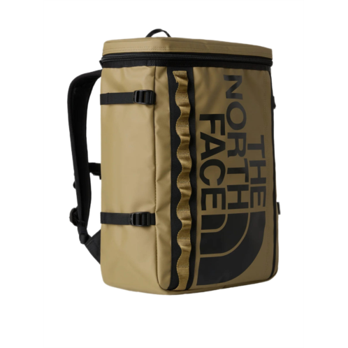 THE NORTH FACE structured rectangular beige backpack with bold logo