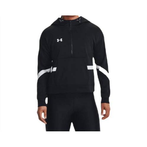 UNDER armour armour fleece storm hoodie in black/white