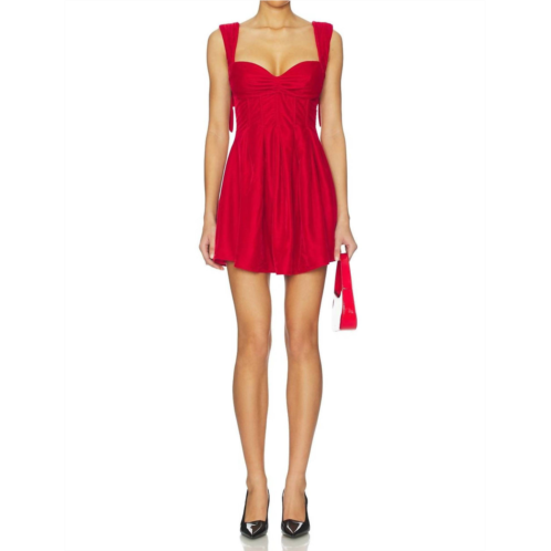 For Love & Lemons august mini dress in red