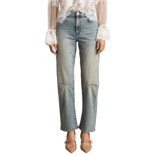 Reiss mahni barrel leg jean