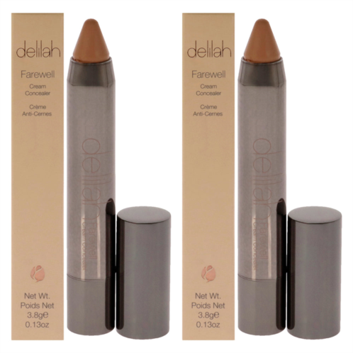Delilah farewell cream concealer - almond by for women - 0.13 oz concealer - pack of 2