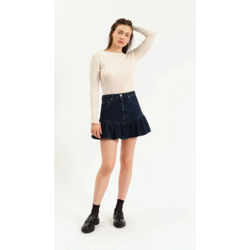 DAZE smooch denim skirt in blue