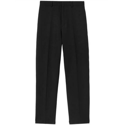 JIL SANDER black tapered wool gabardine trousers