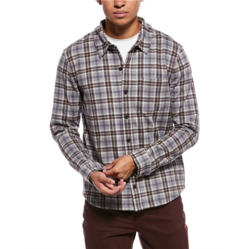 Vince plaid knit shirt jacket