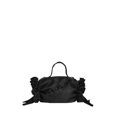 SIMONE ROCHA mini double ribbon rosette handbag with beaded embellishments