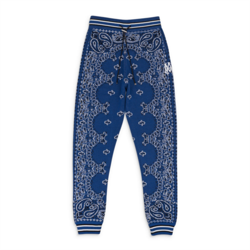 Amiri blue/black bandana b-ball sweatpants