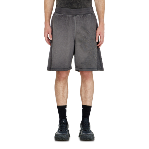 Diesel sweatshorts with devore motifs