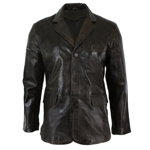 TruClothing real leather smart casual blazer