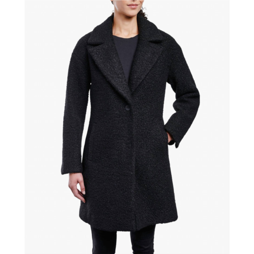 London Fog single button-front 35 peacoat in black