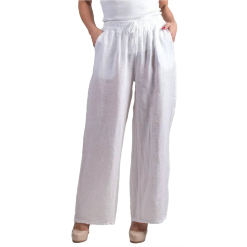 GIGI MODA delfina linen pants in white