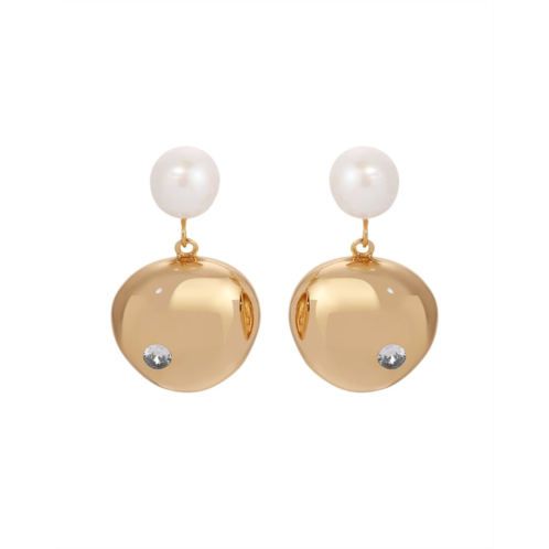 Ettika 18k plated 4-5mm pearl stud earrings