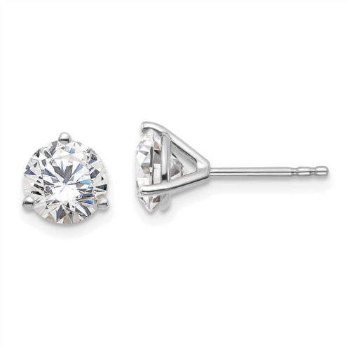Diamond2Deal 14k white gold 1 3/4 ct round lab grown diamond stud earrings vs clarity d-e color