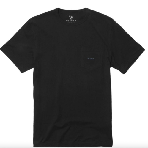 VISSLA vintage pocket tee in black