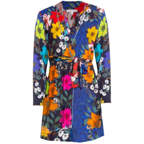 johnny was women archimal floral print cotton modal sleep robe multi