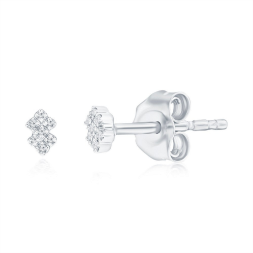 Simona sterling silver small diamond studs