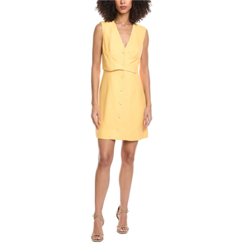 Sandro woven linen-blend dress