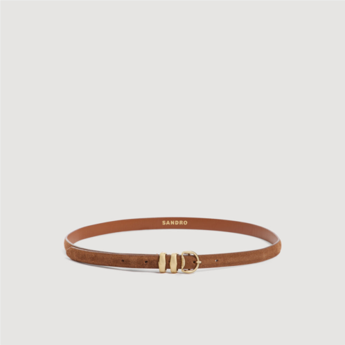 Sandro suede leather belt