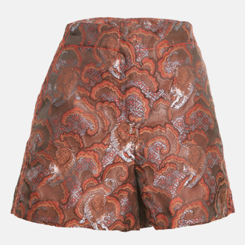Sandro brown paisley jacquard shorts